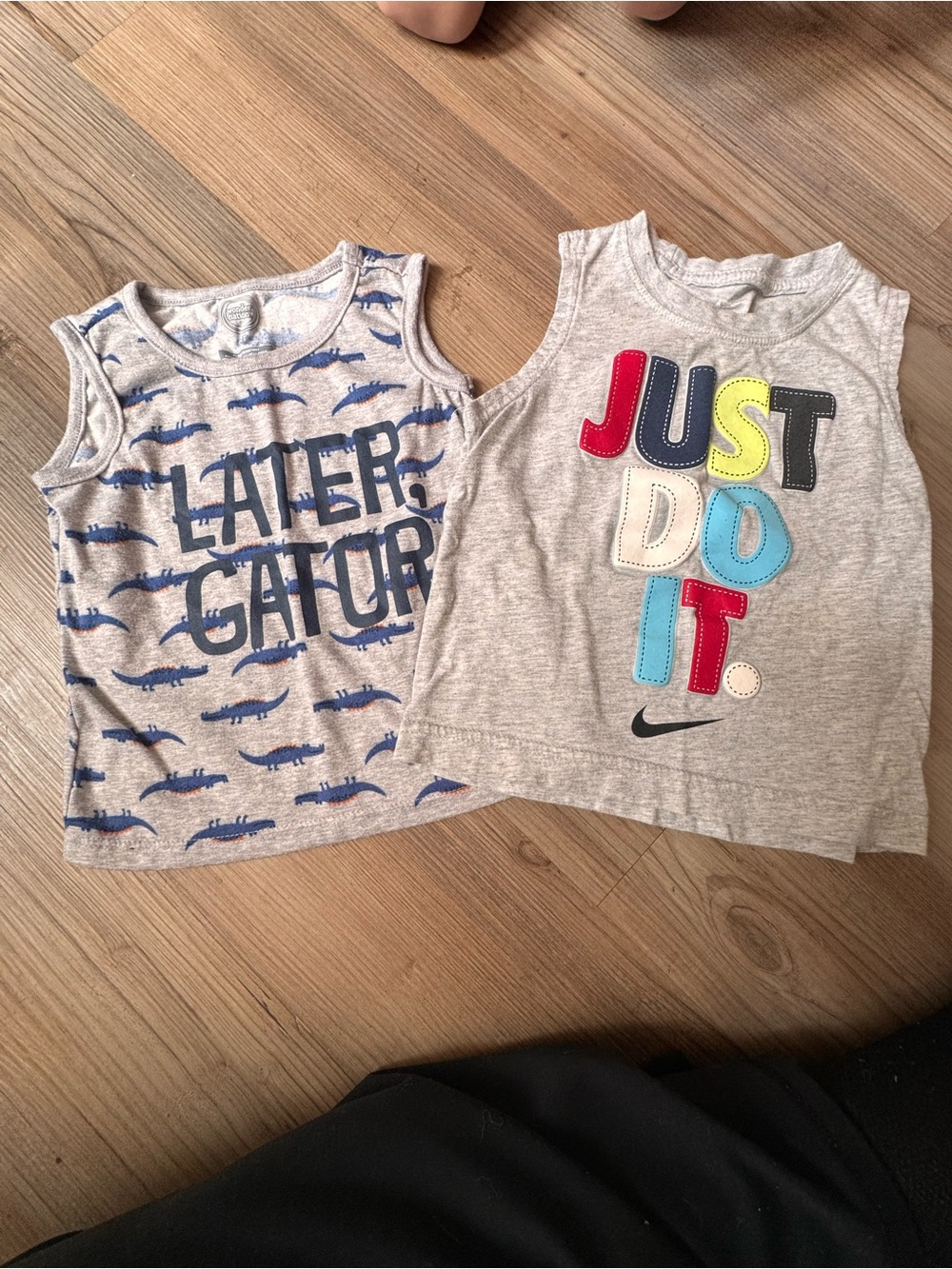 Nike Grey 'Just Do It' Sleeveless Tank Top for Kids